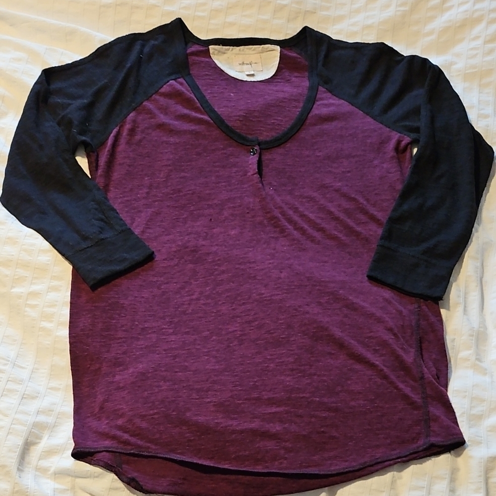 Wilfred Free Purple and Black Top NWOT